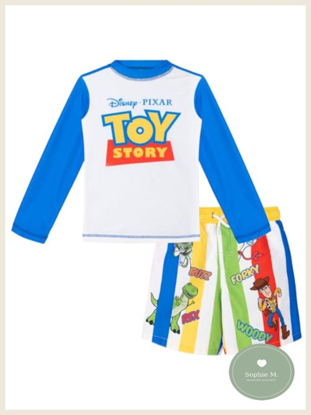 2-Piece Boys Swim Set Rash Guard & Trunks